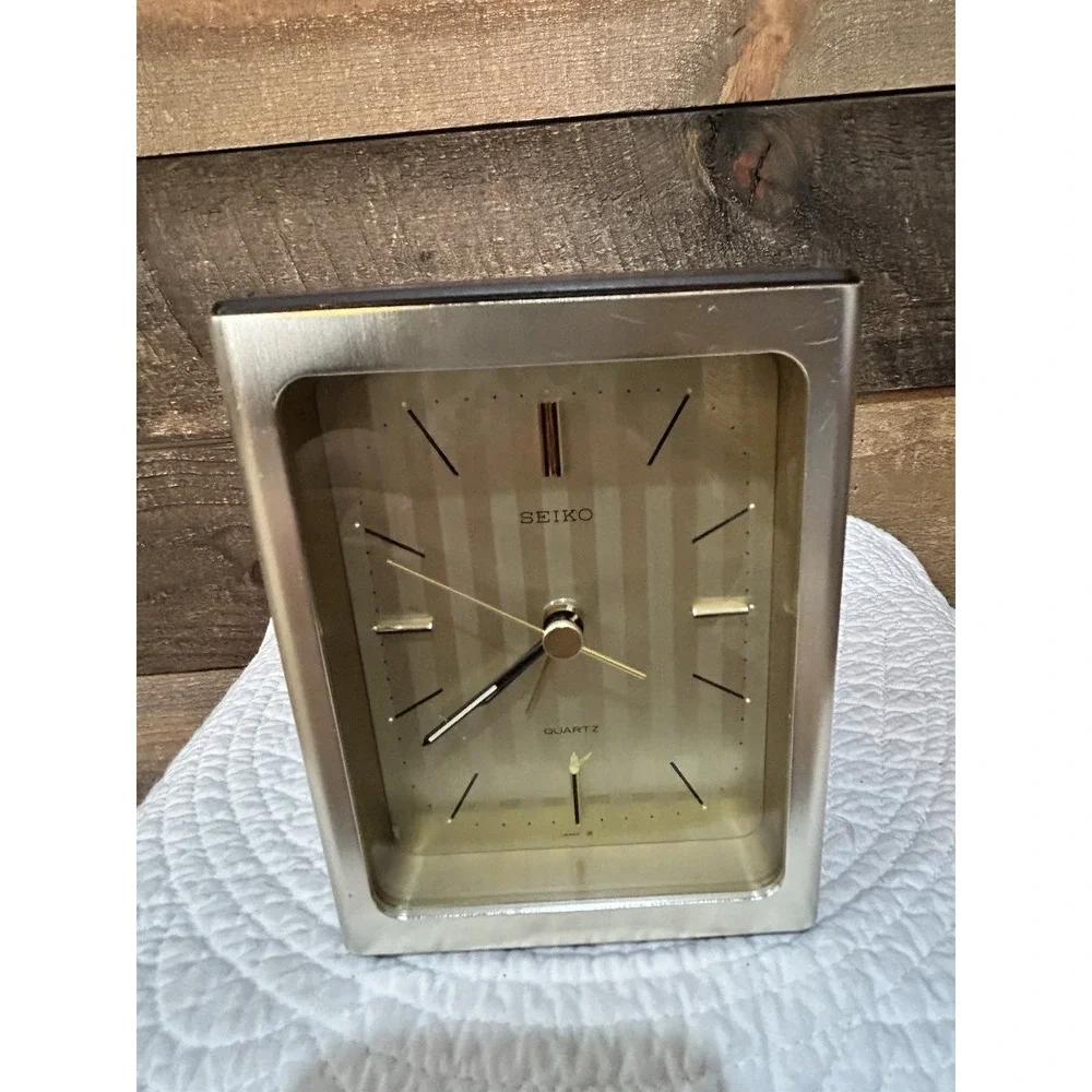 Seiko Alarm Clock Adjustable Quartz SQ Desk QQP111G Japan‎  Vintage Tested/Works